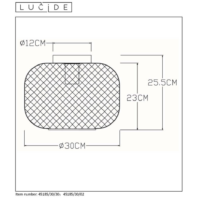 MESH - Plafonnier - Ø 30 cm - E27 - Or mat - 45185/30/02