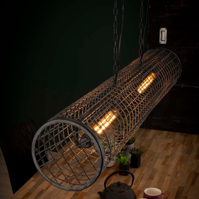 Suspension cylindrique Ø20cm en maille