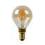 Ampoule LED - Lampe à incandescence - Ø 4,5 cm - LED Dim. - E14 - 1x3W 2200K - Ambre