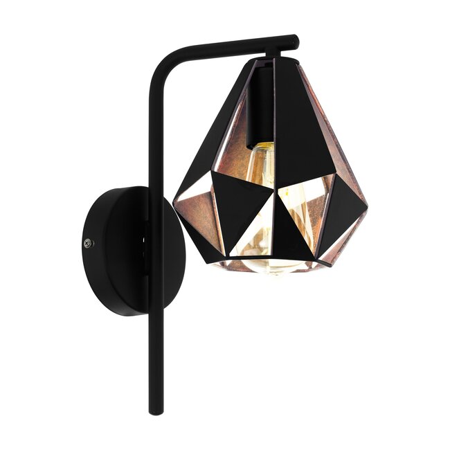 Wall lamp CARLTON 4 black/copper 43057