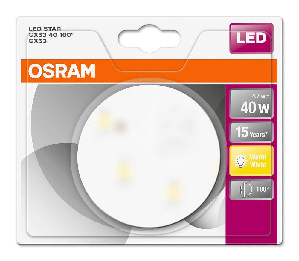 Schandelijk Strikt Bulk OSRAM LED Star GX53 40 100 ° warm white - perfectlights.be