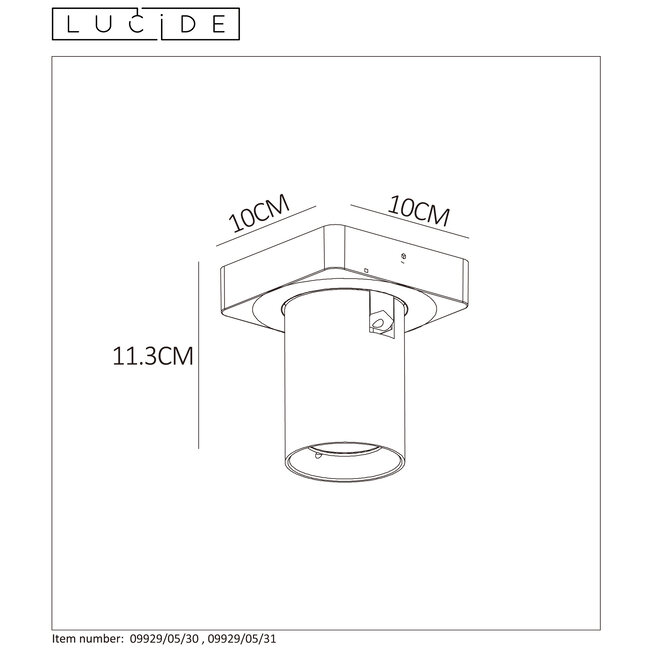 NIGEL - Spot de plafond - LED Dim to warm - GU10 - 1x5W 2200K/3000K - Noir