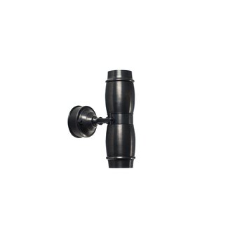 Authentage Applique murale de style champêtre, micro-lampe réglable en hauteur sur socle rond