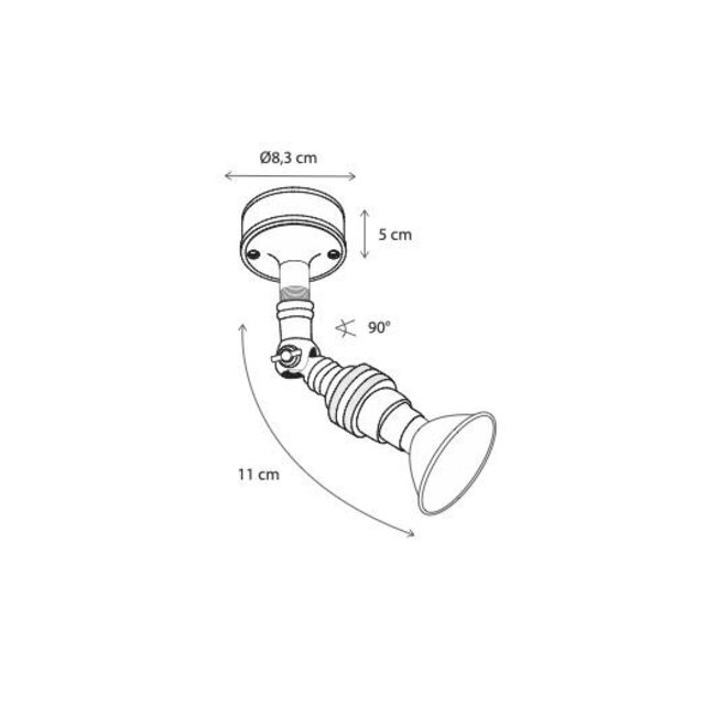 Surface mounted spot MARRON ON ROUND BASE