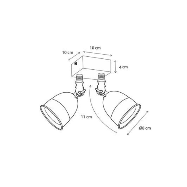 LED Opbouwspot POIRE ON SQUARE BASE MEDIUM 2L