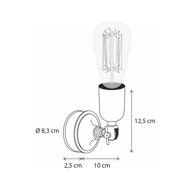 Applique murale FILOU SUR BASE RONDE