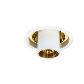 Authentage Rural recessed spot AUREOLE LONG TUBE GOLD REFLECTOR GU10