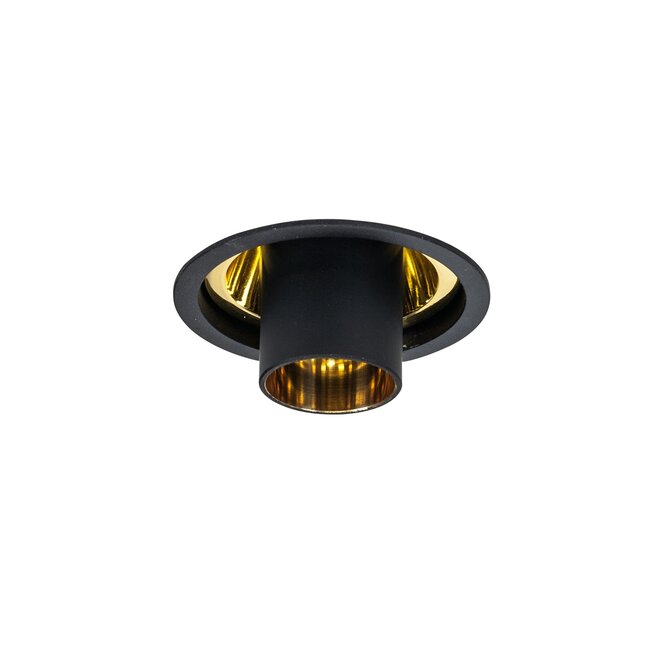 Country-style recessed spotlight AUREOLE LONG TUBE GOLD REFLECTOR GU10