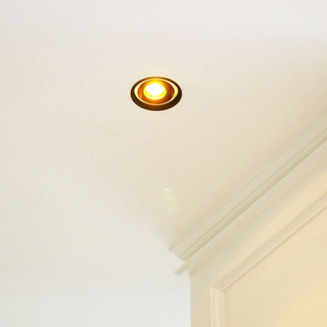 Landelijke inbouwspot AUREOLE SHORT TUBE GOLD REFLECTOR GU10