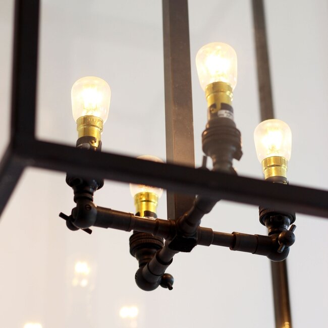 Lampe à suspension rurale Vitrine Petite Lanterne 4L