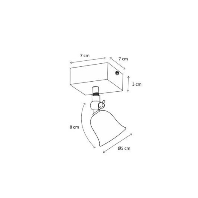 Surface-mounted spotlight Fleure On Square Base 1L