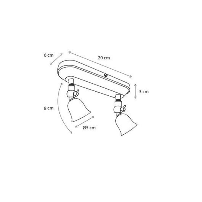 Projecteur en saillie FLUURE À PROFIL ARRONDI