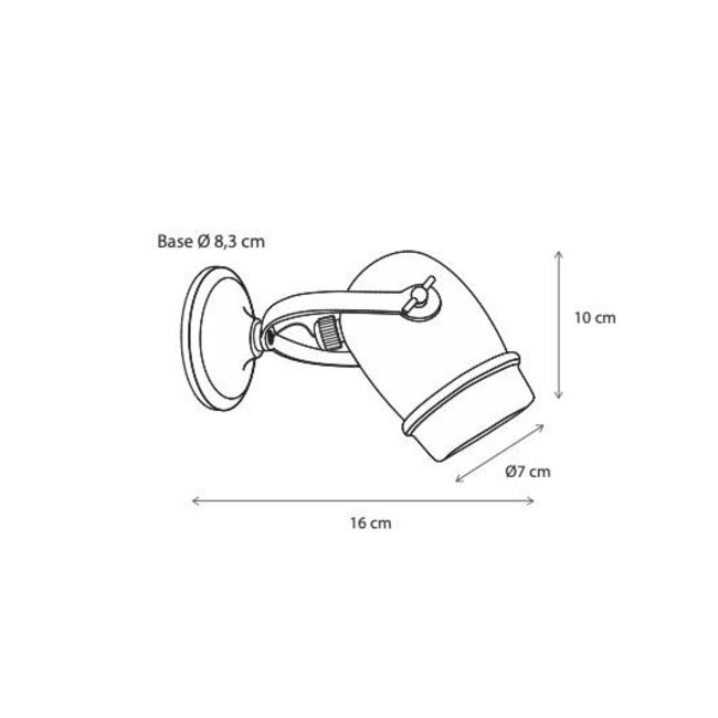 Landelijke Wandlamp MICRO MOUNTED BASE
