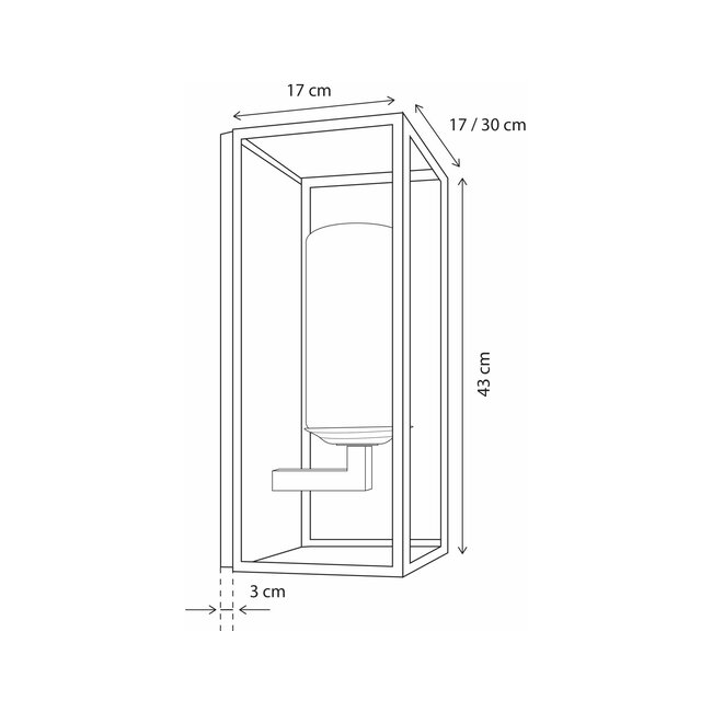 Applique murale LED rurale BELLEFEU VITRINE 1 L DYNAMIC extérieure