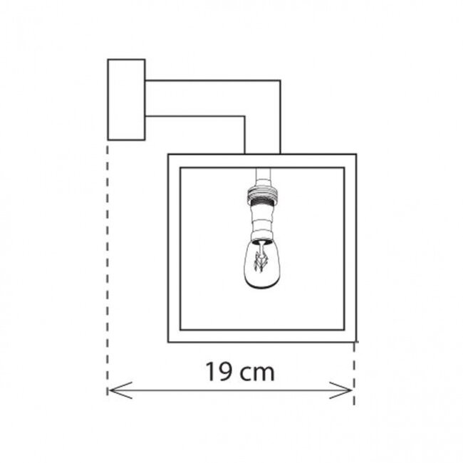 Landelijke Wandlamp Vitrine Petite Wall Lantern 1L