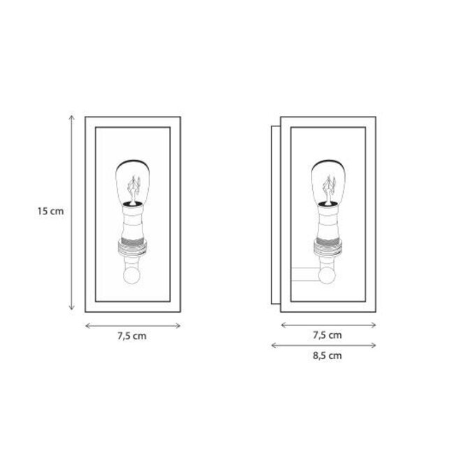 Rural Wall Lamp VITRINE PETITE WALL 1L outdoor