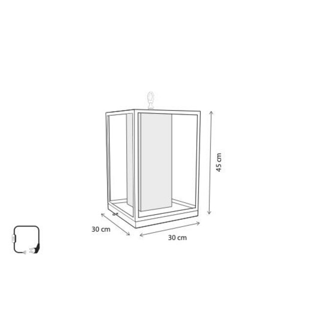 Country style table lamp SÉVÈRE LANTERN