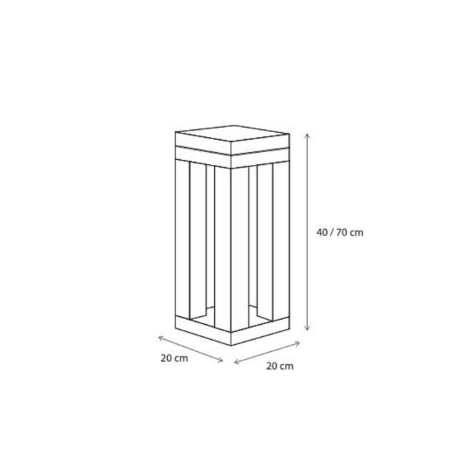 Landelijke staanlamp Pipillier 40cm outdoor