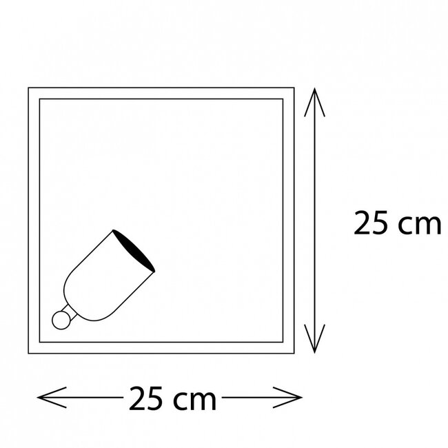 VITRINE PLAFONNIER SQUARE 1L