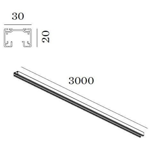 Wever & Ducré 1-Phase Track Profile Surface 3m Wever & Ducré 1-Phase Track Profile Surface 3m