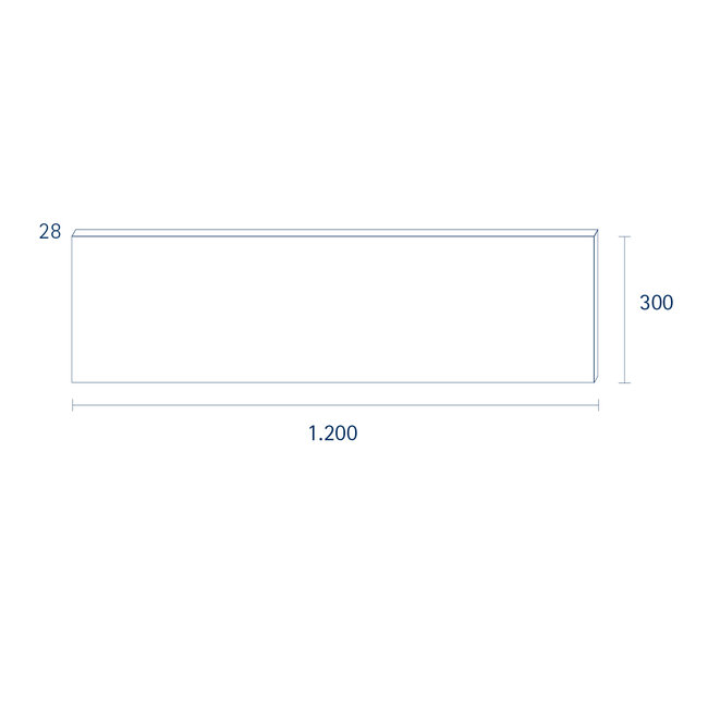 Opbouw LED paneel 120x30 incl. 40W LED lichtbron