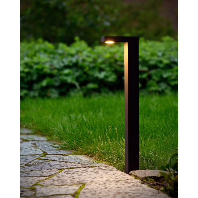 TEXAS - Sokkellamp Buiten - LED - 1x8W 3000K - IP54 - Antraciet - 28851/60/30