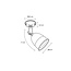 Surface-mounted spotlight Poire mounted base