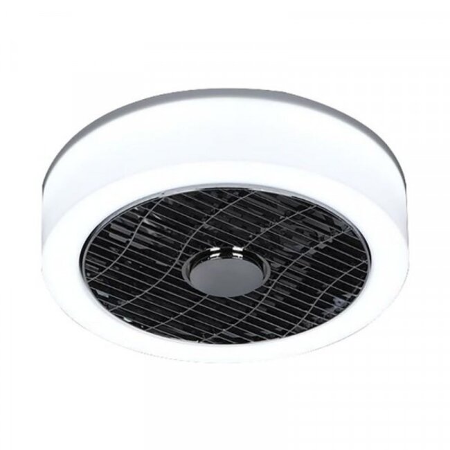 LED Ceiling light with fan The FAN no. 5 with white edge