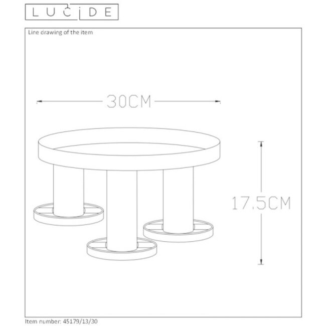 ANAKA - Plafonnier - Ø 30 cm - E27 - Noir - 45179/13/30