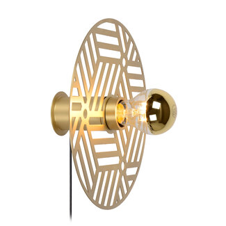 Lucide OLENNA - Wall lamp - Ø 25 cm - 1xE27 - Matt Gold / Brass - 05231/01/02