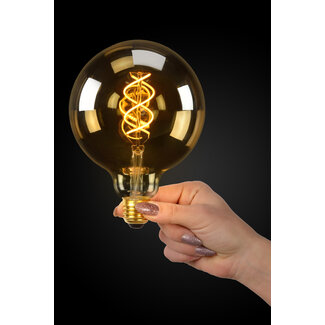 Lucide LED Bulb - Filament lamp - Ø 12,5 cm - LED Dimb. - E27 - 1x5W 2200K - Amber