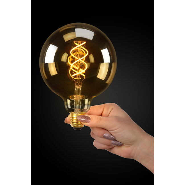 LED Bulb - Filament lamp - Ø 12,5 cm - LED Dimb. - E27 - 1x5W 2200K - Amber