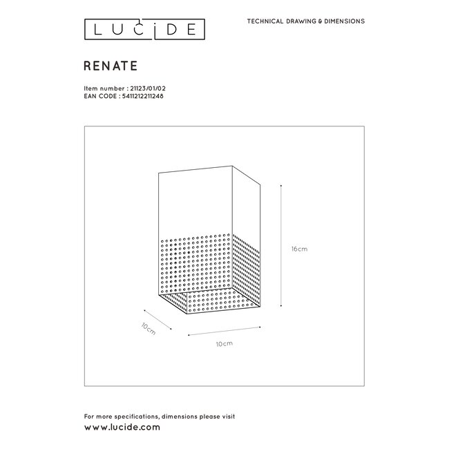 RENATE - Ceiling light - 1xE27 - Black - 21123/01/02