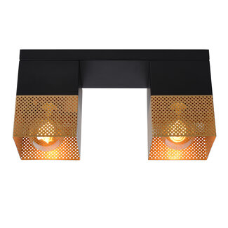 Lucide RENATE - Ceiling light - 2xE27 - Black - 21123/02/02