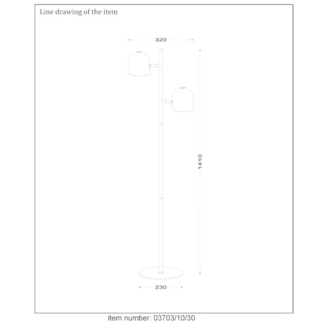 SKANSKA - Lampadaire - LED Dim. - 2x5W 2700K - Noir - 03703/10/30