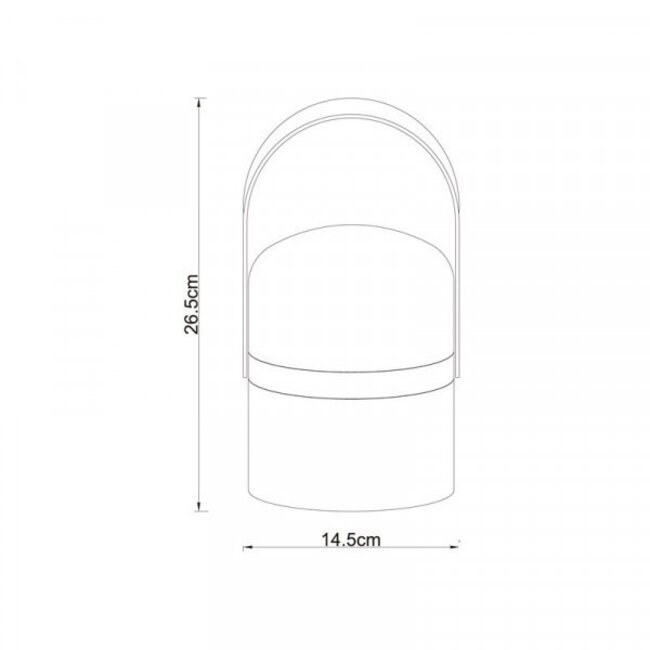 JOE - Tafellamp Buiten - Ø 14,5 cm - LED Dimb. - 1x3W 2800K - IP44 - Wit - 06800/03/31