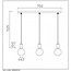 FIX MULTIPLE - Hanging lamp - 3xE27 - Black - 08408/03/30
