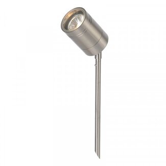 Lucide ARNE-LED - Garden spotlight Outdoor - Ø 6,3 cm - LED - GU10 - 1x5W 2700K - IP44 - Matt chrome - 14868/05/12