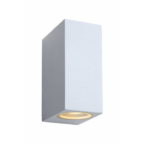 Lucide ZORA-LED - Wandspot Buiten - LED Dimb. - GU10 - 2x5W 3000K - IP44 - Wit - 22860/10/31 Lucide ZORA-LED - Wandspot Buiten - LED Dimb. - GU10 - 2x5W 3000K - IP44 - Wit - 22860/10/31