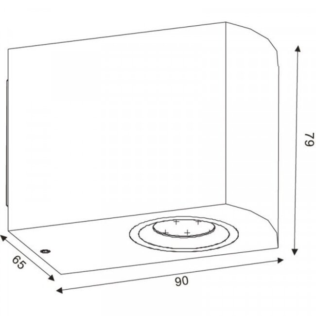 ZORA-LED - Wall spotlight Outdoor - LED Dim. - GU10 - 1x5W 3000K - IP44 - Black - 22861/05/30