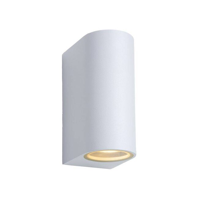 ZORA-LED - Wandspot Buiten - LED Dimb. - GU10 - 2x5W 3000K - IP44 - Wit - 22861/10/31