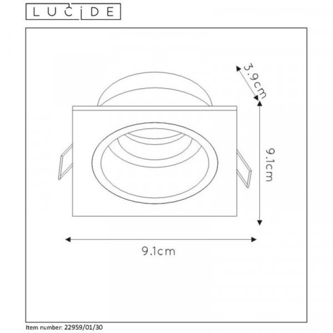 EMBED - Inbouwspot - 1xGU10 - Zwart - 22959/01/30