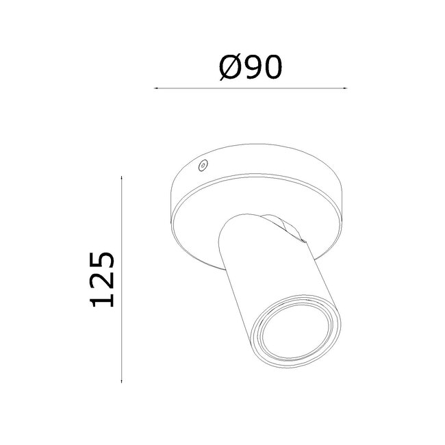 XYRUS - Spot plafond - Ø 9 cm - LED Dim to warm - GU10 - 1x5W 2200K/3000K - Blanc - 23954/06/31