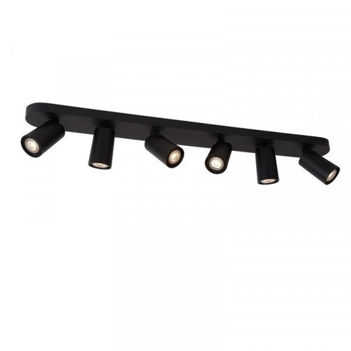 Lucide XYRUS - Plafondspot - LED Dim to warm - GU10 - 6x5W 2200K/3000K - Zwart - 23954/31/30 Lucide XYRUS - Plafondspot - LED Dim to warm - GU10 - 6x5W 2200K/3000K - Zwart - 23954/31/30