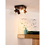 LENNERT - Ceiling spotlight Bathroom - LED Dim. - GU10 - 4x5W 3000K - IP44 - Black - 26958/20/30