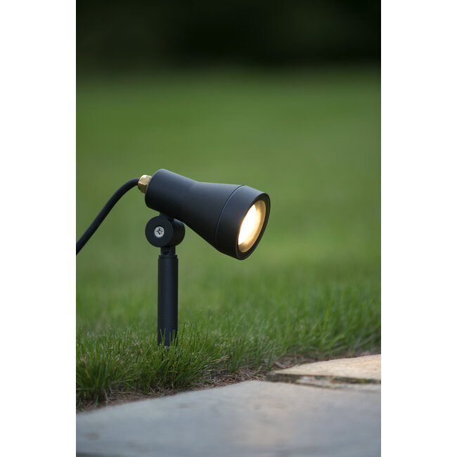 SPIKE - Garden spotlight Outdoor - LED Dim. - GU10 - 1x5W 3000K - IP54 - Black - 27882/05/30