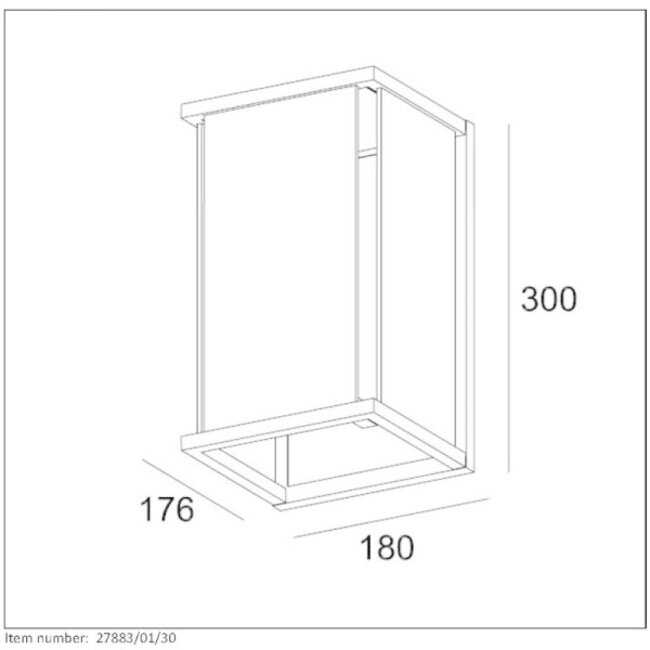 CLAIRE - Applique d'extérieur - 1xE27 - IP54 - Anthracite - 27883/01/30