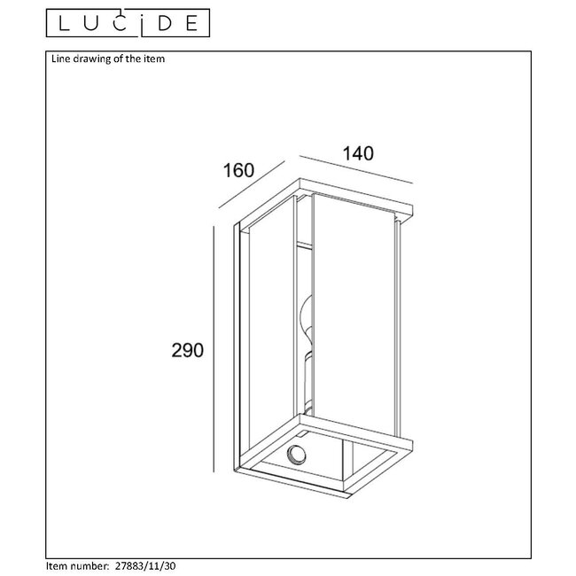CLAIRE - Applique d'extérieur - 1xE27 - IP54 - Anthracite - 27883/11/30