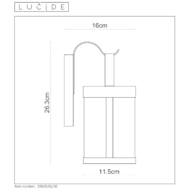 LINDELO - Applique d'extérieur - 1xE27 - IP23 - Noir - 29825/01/30