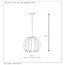 BOUNDE - Hanging lamp - Ø 50 cm - 1xE27 - Wood - 34424/50/76